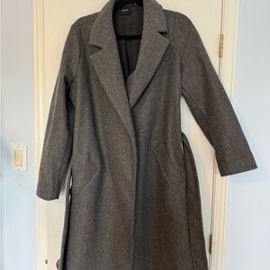 Vero Moda Gray Coat with Notched Lapels women’s large